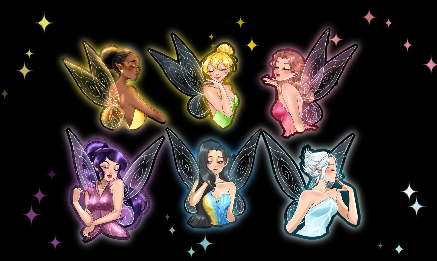 Glow Pixies Holographic Stickers