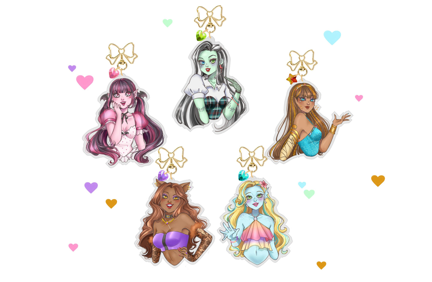 Monster Girls Keychain