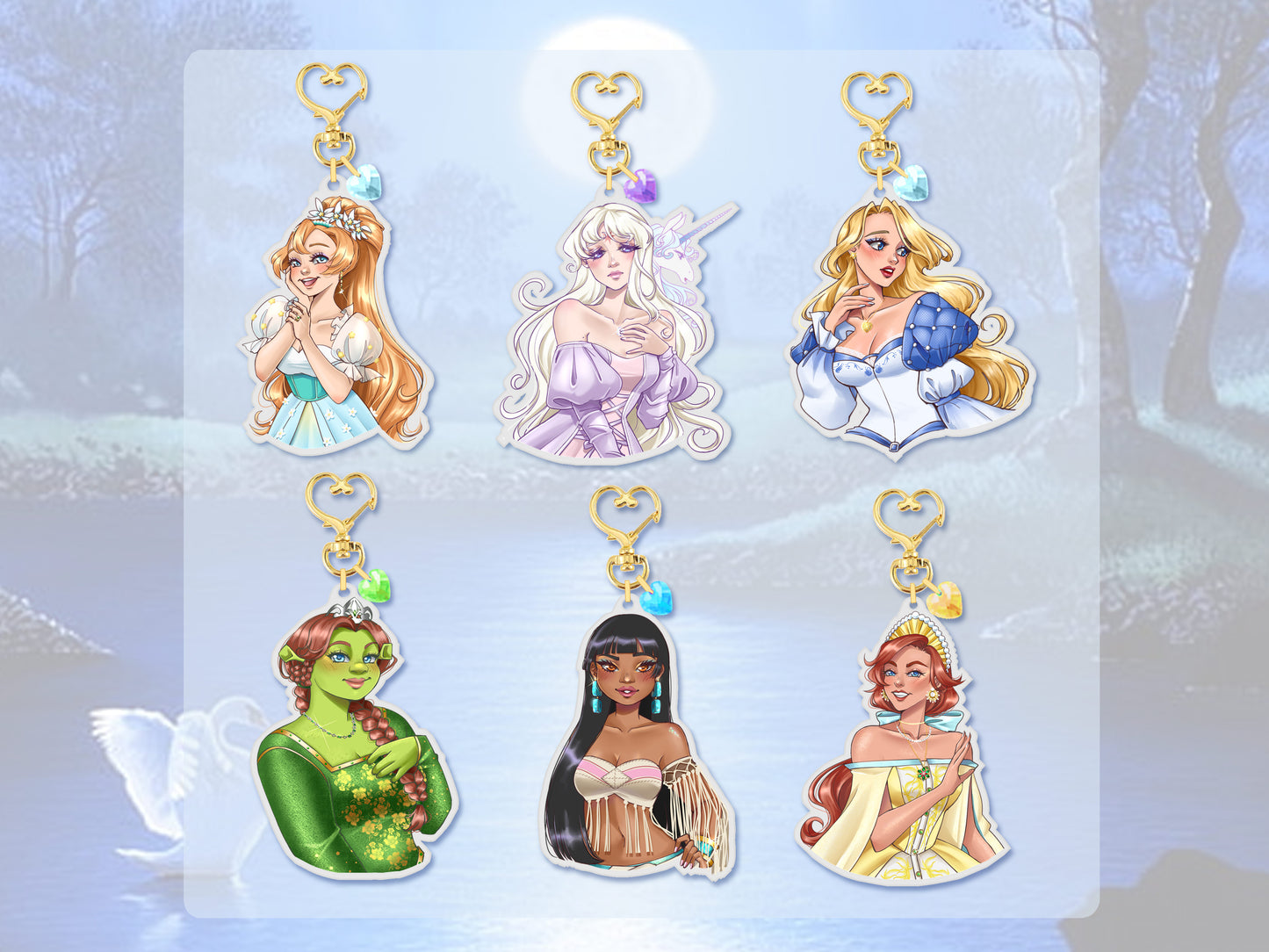 Non-Disney Princess Keychains