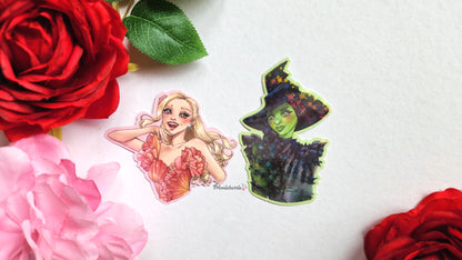 Wicked Glinda and Elphaba Stickers
