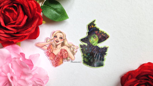 Wicked Glinda and Elphaba Stickers
