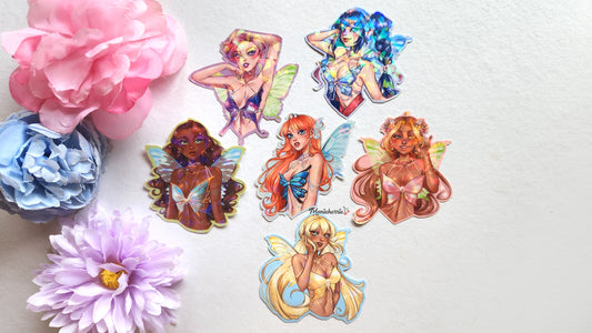 Winx Club ~ Butterfly Fairies Holographic Sticker