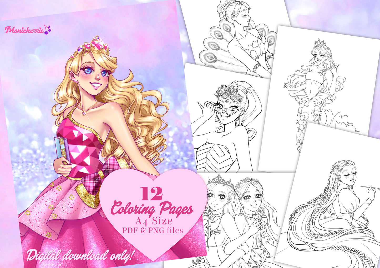Barbie Doll Princess Coloring Pages