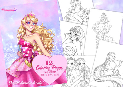 Barbie Doll Princess Coloring Pages