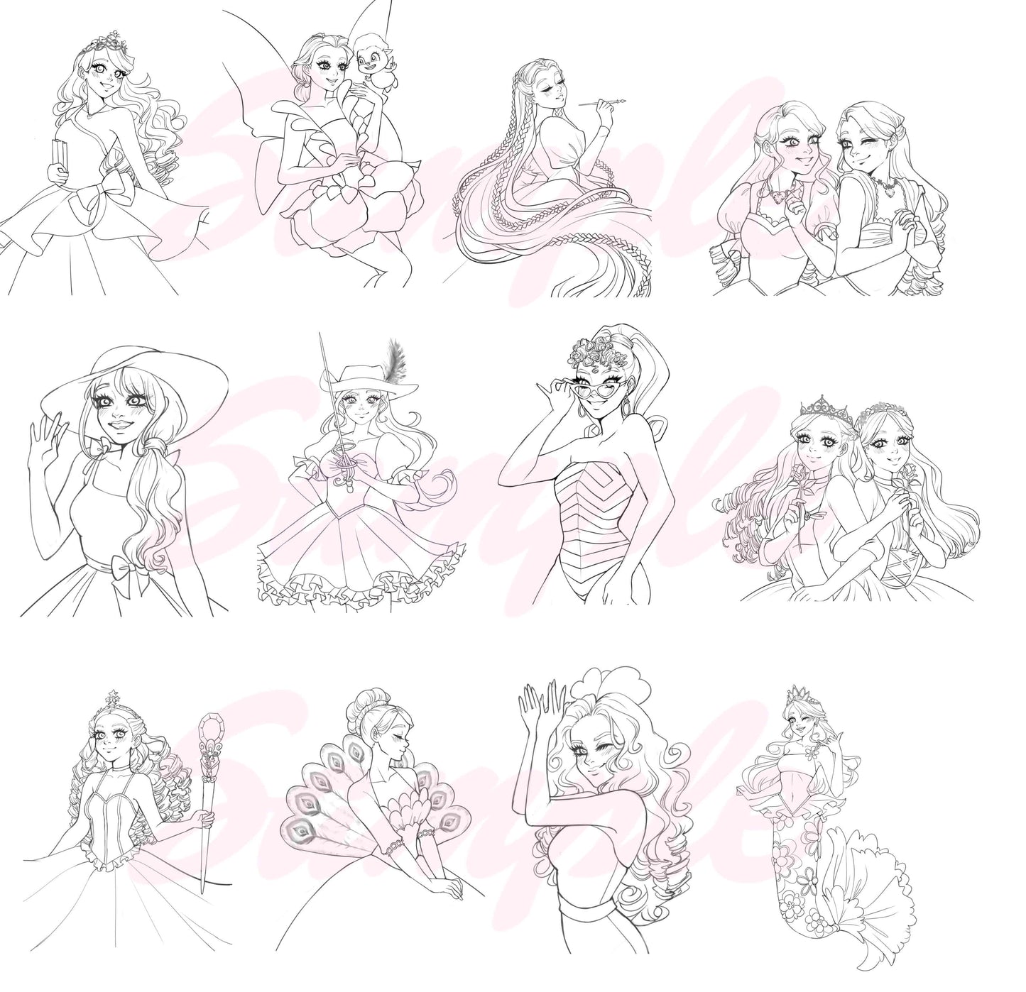 Barbie Doll Princess Coloring Pages