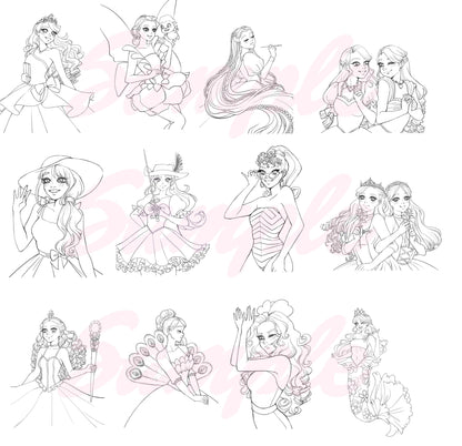 Barbie Doll Princess Coloring Pages