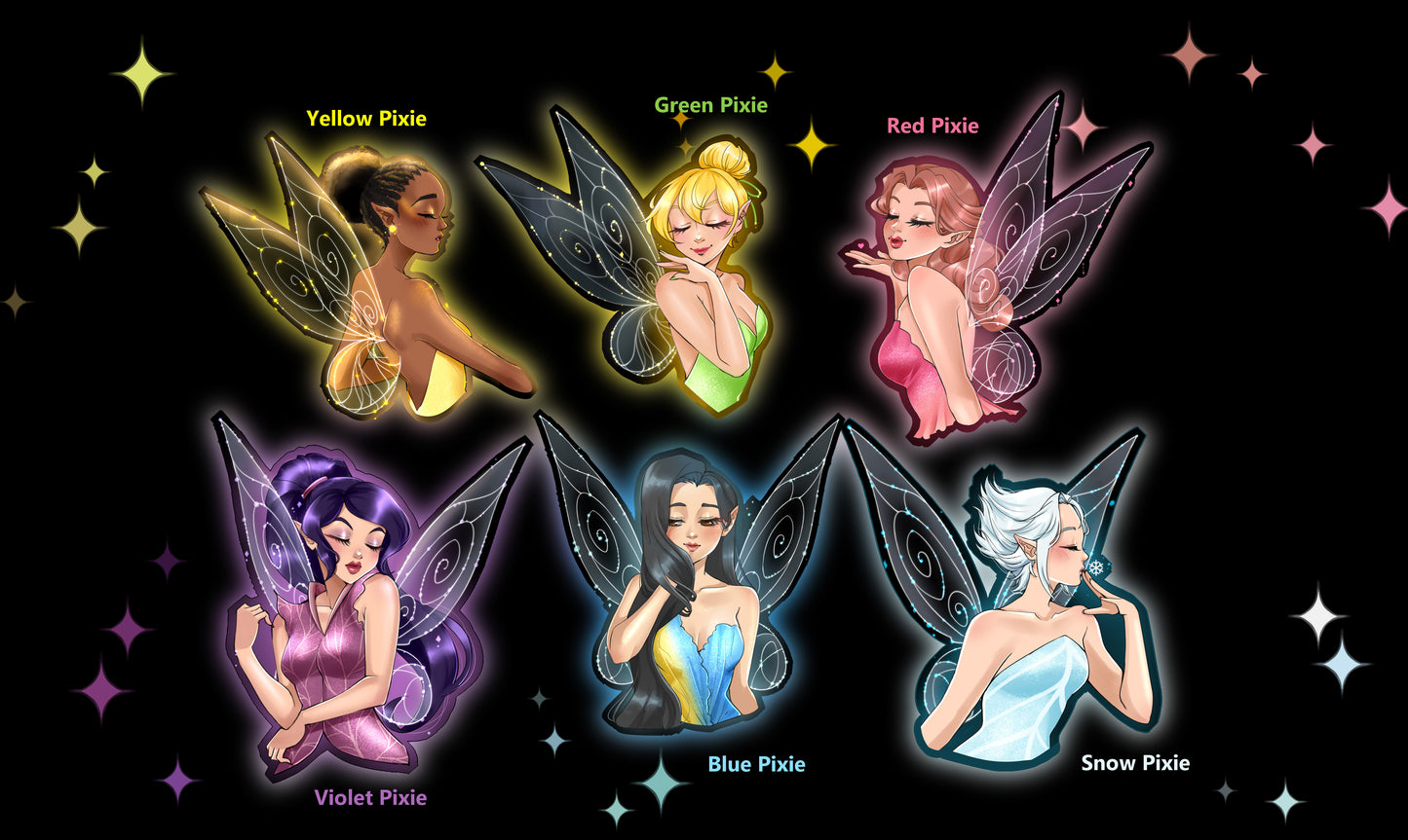 Glow Pixies Holographic Stickers