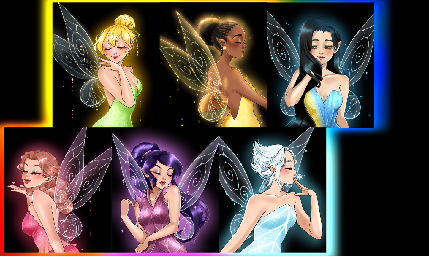 Glow Pixies Prints