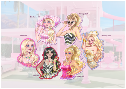 Dreamhouse Doll Movie Holographic Stickers