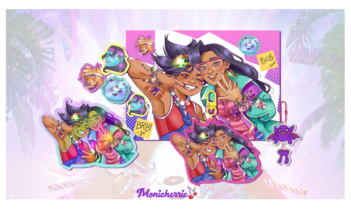 Forgotten Island Acrylic Keychain, Print and Stickers