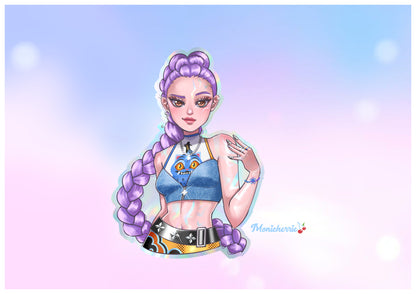 Kpop Demon Hunters - Huntrix - Holographic Stickers