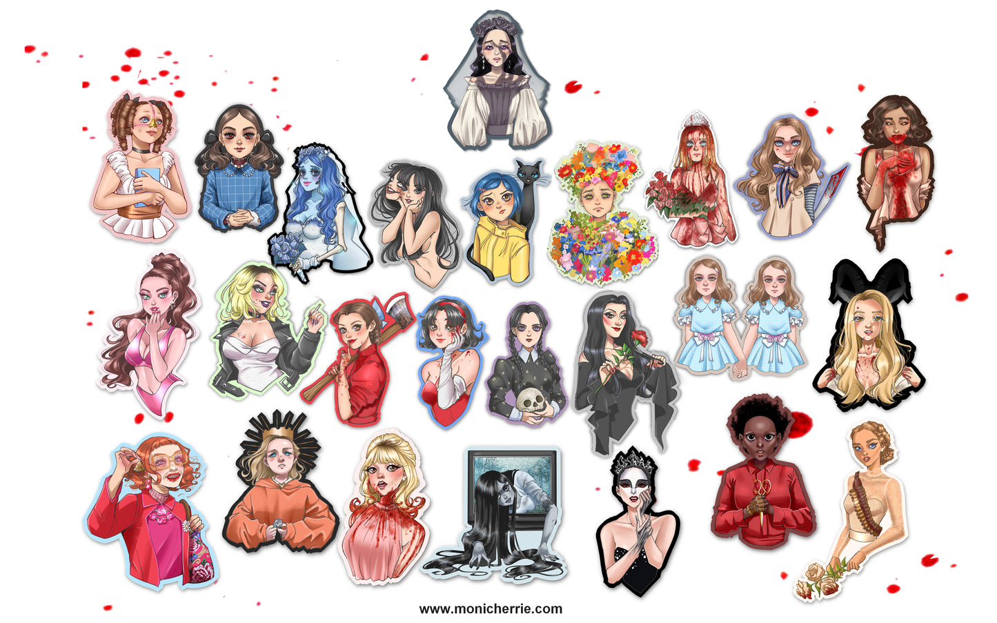 Horror Girls Stickers