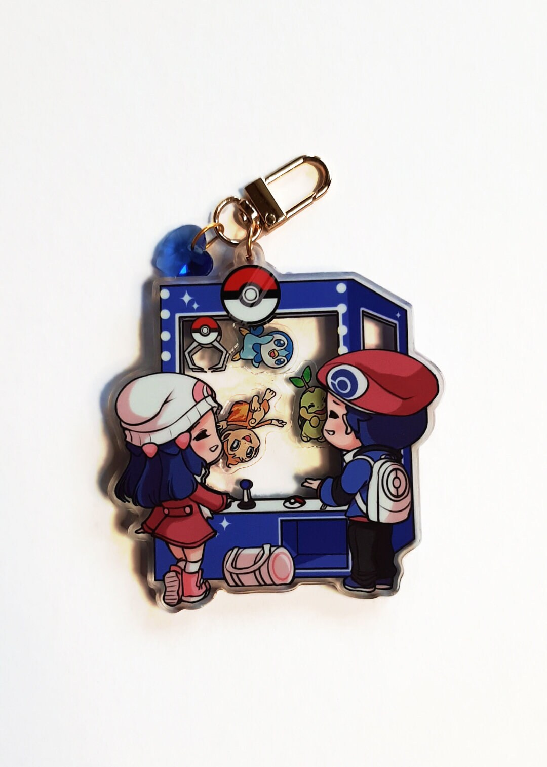 Poke Claw Machine Shaker Acrylic Keychains