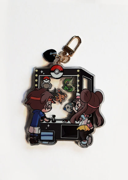 Poke Claw Machine Shaker Acrylic Keychains
