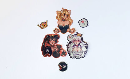 Bowsette, Boosette & Chompette Stickers