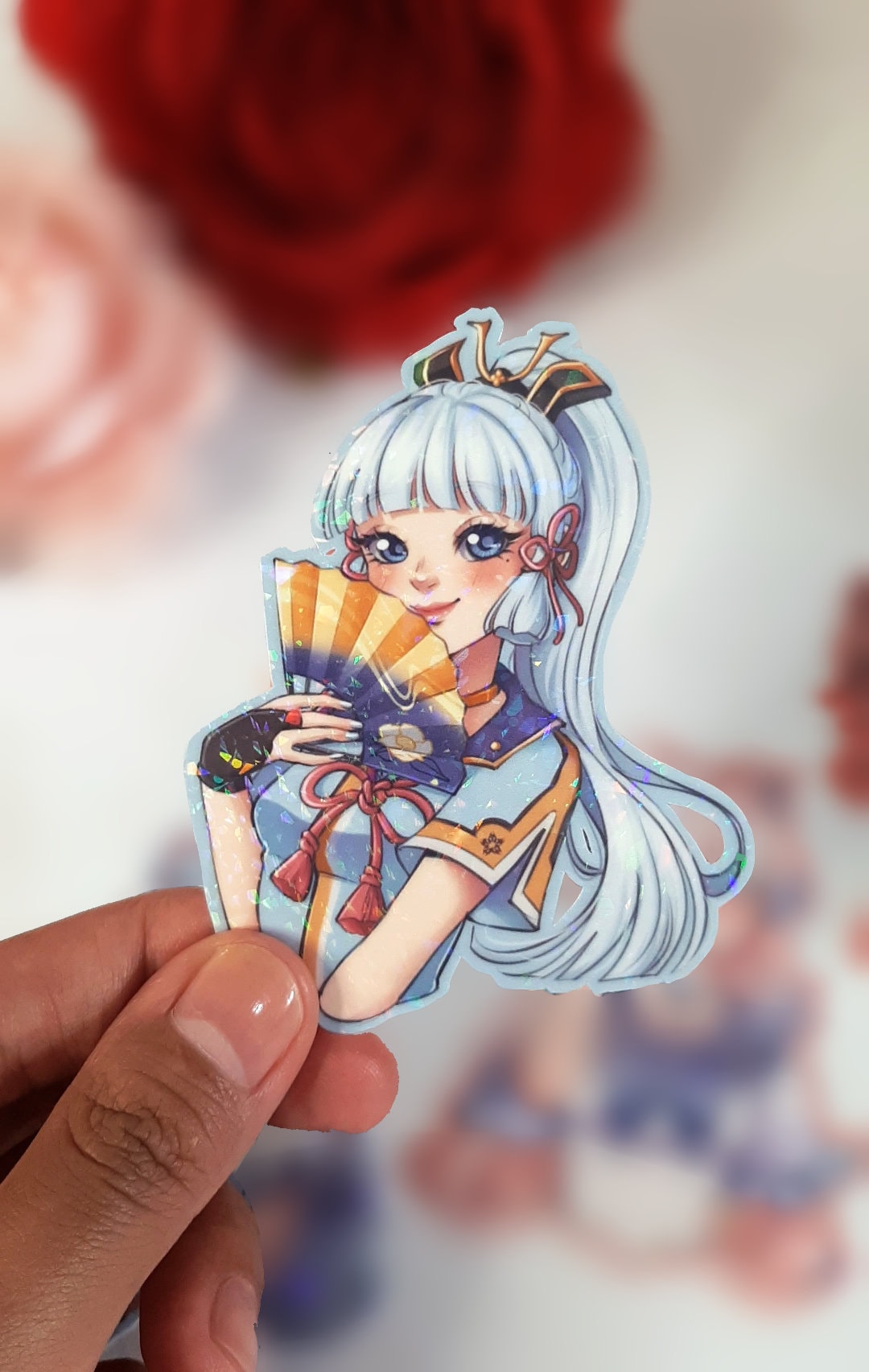 Genshin Impact Holographic Sticker Set | School uniform ver.
