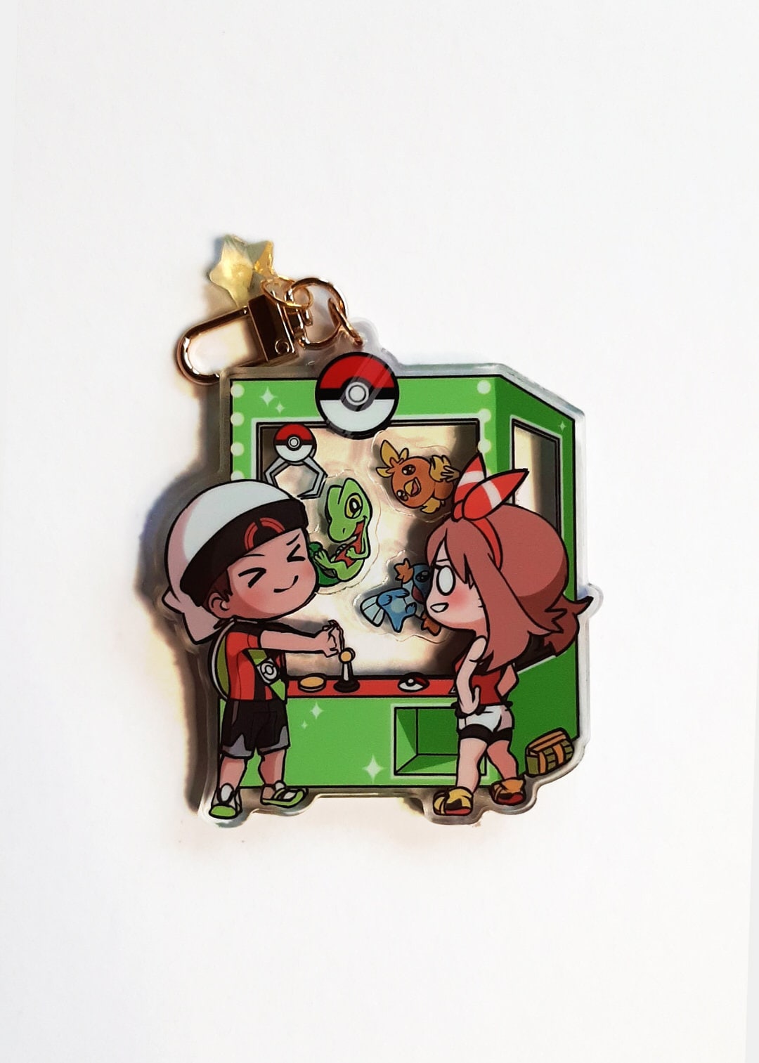 Poke Claw Machine Shaker Acrylic Keychains