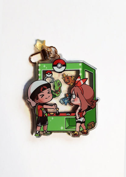 Poke Claw Machine Shaker Acrylic Keychains