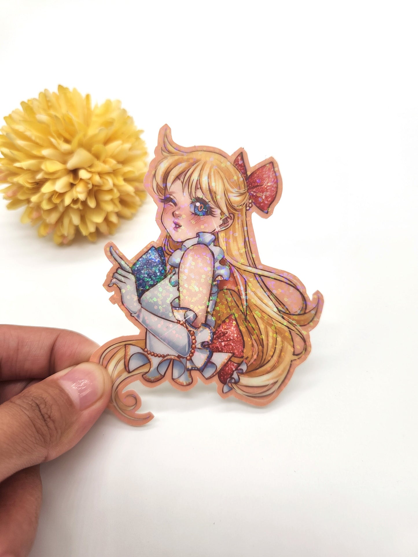 Sailor Girls Glittery Bishoujo - Holographic Stickers
