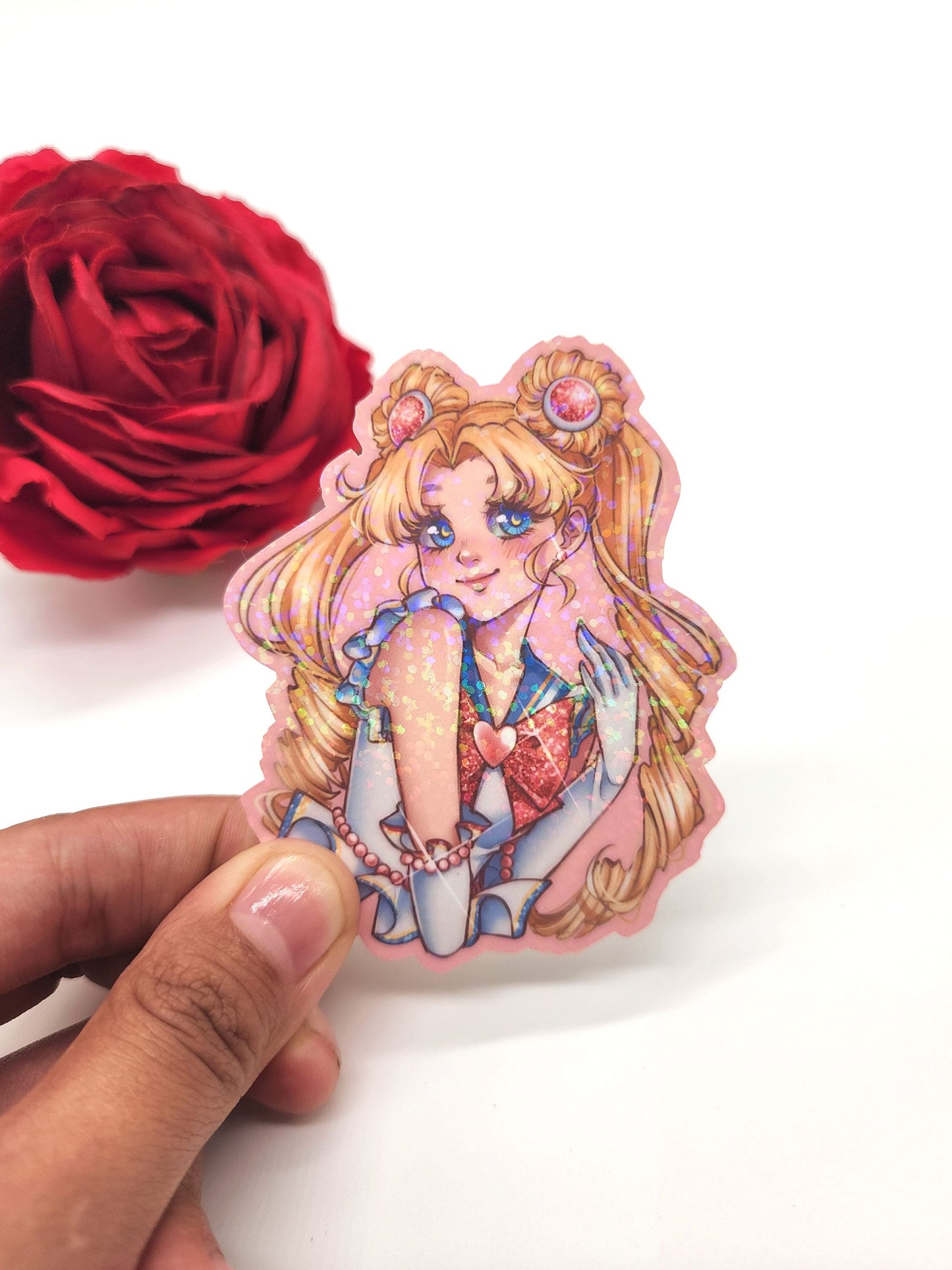 Sailor Girls Glittery Bishoujo - Holographic Stickers