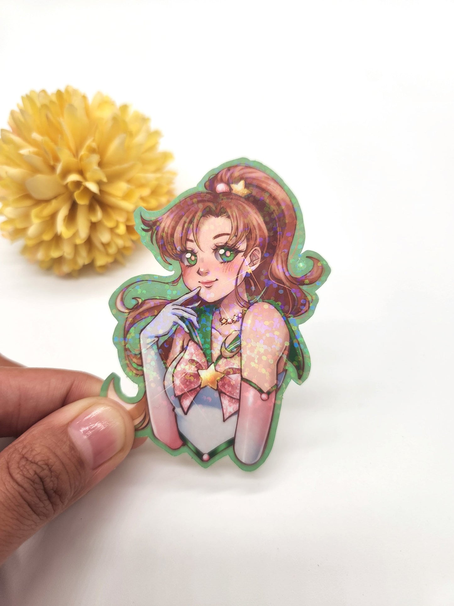 Sailor Girls Glittery Bishoujo - Holographic Stickers