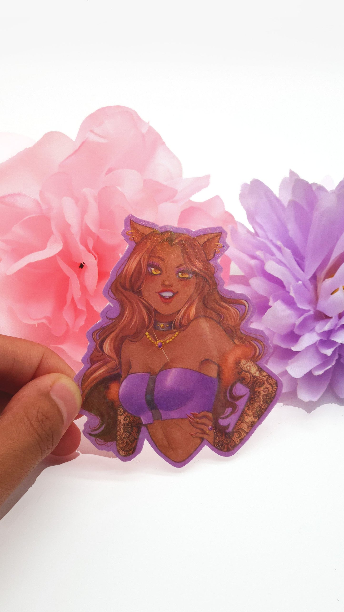 Monster Girls Holographic Stickers