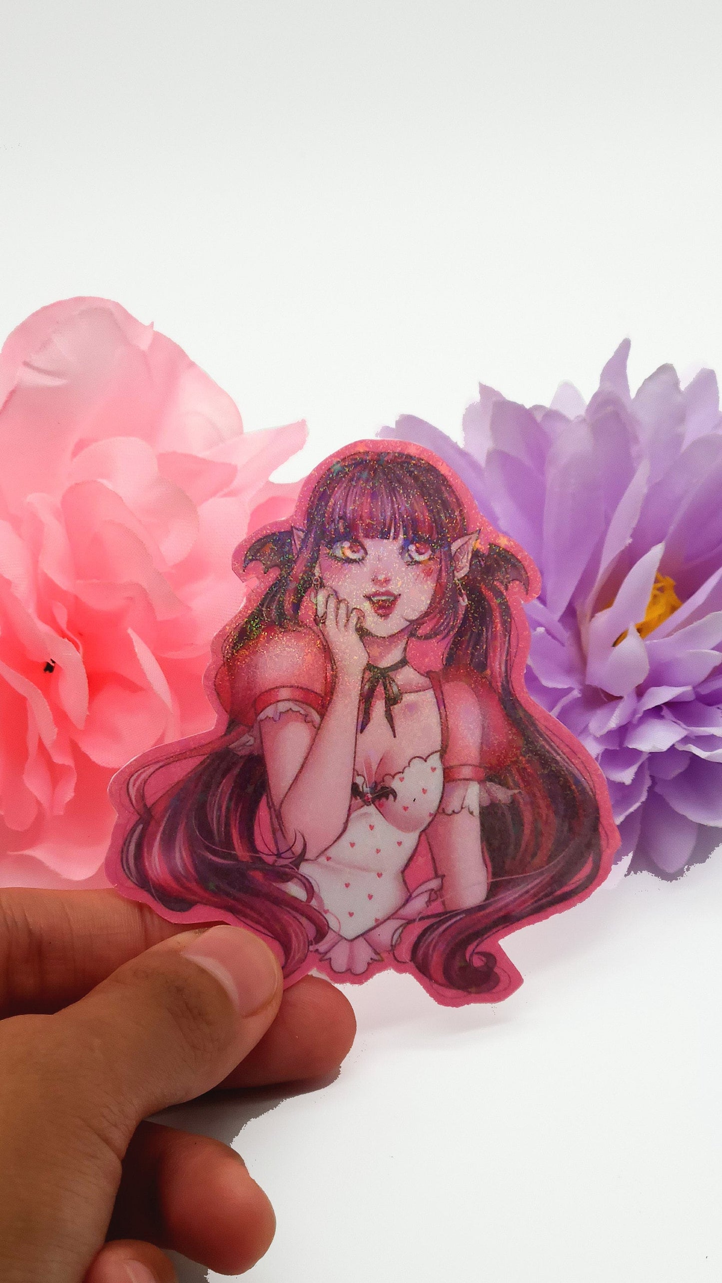 Monster Girls Holographic Stickers