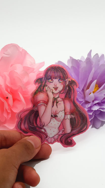 Monster Girls Holographic Stickers