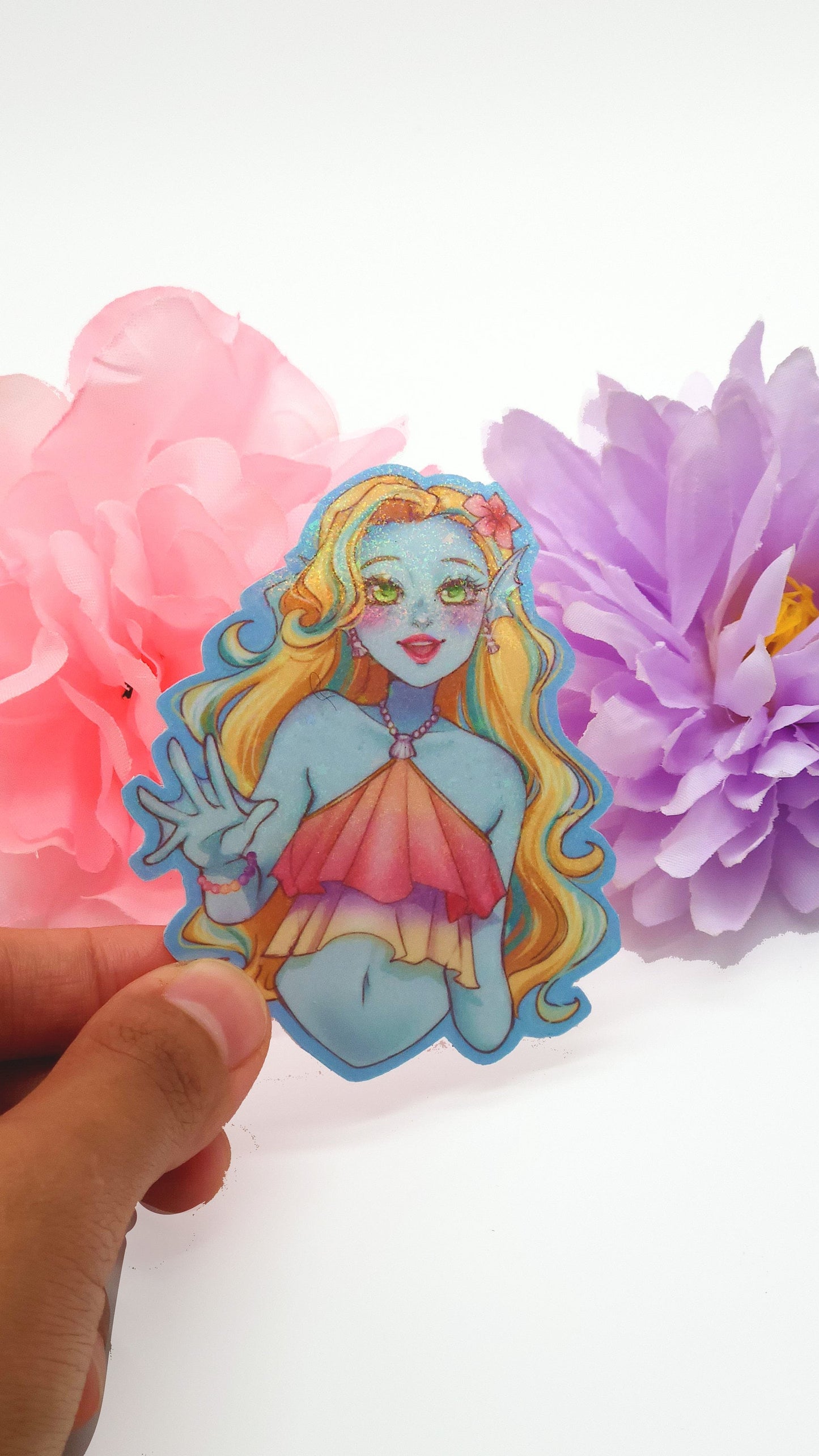 Monster Girls Holographic Stickers