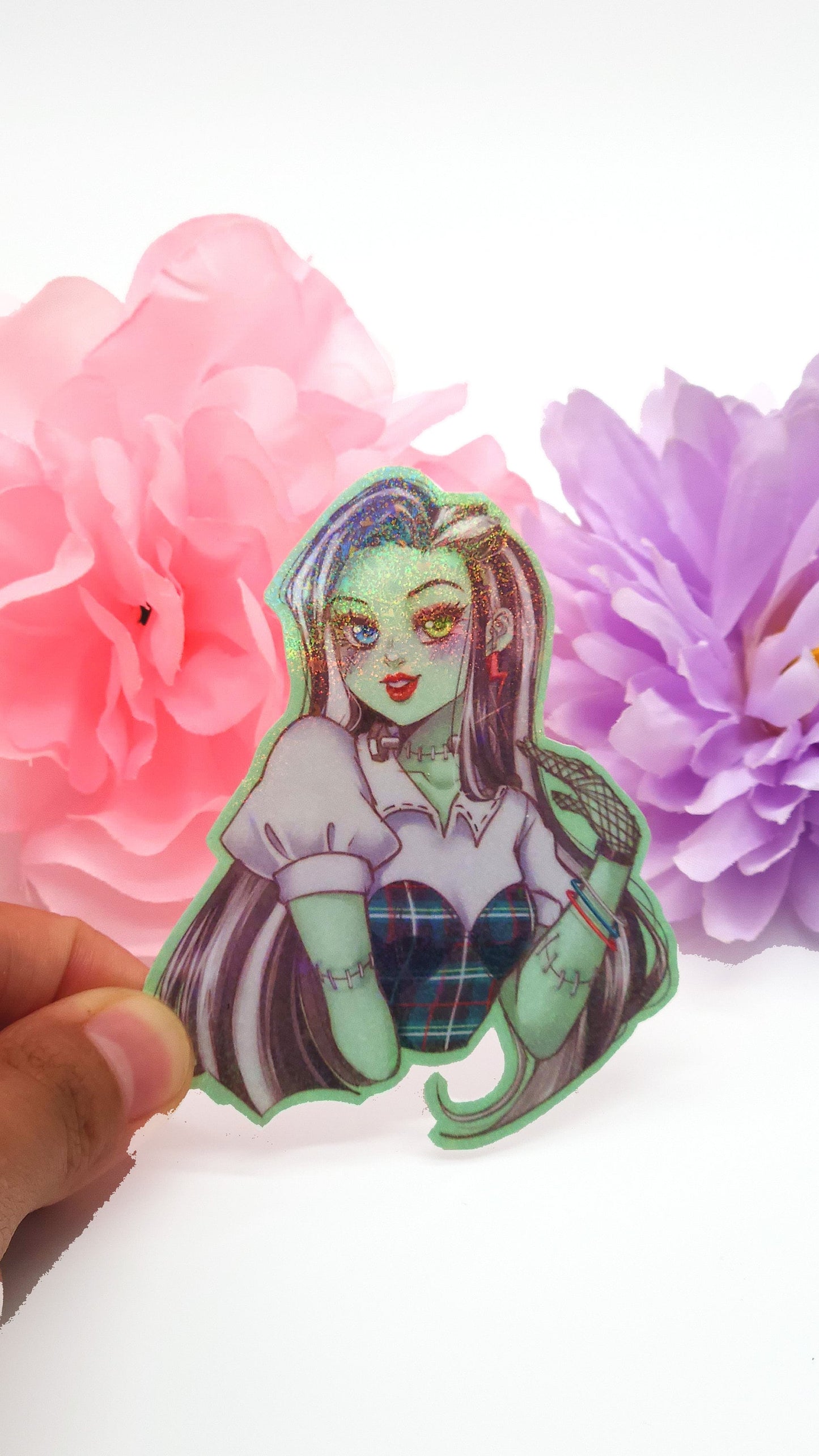 Monster Girls Holographic Stickers