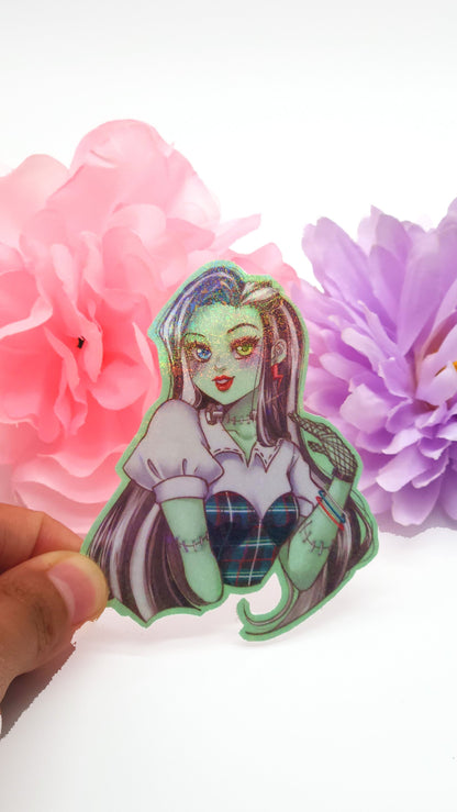 Monster Girls Holographic Stickers