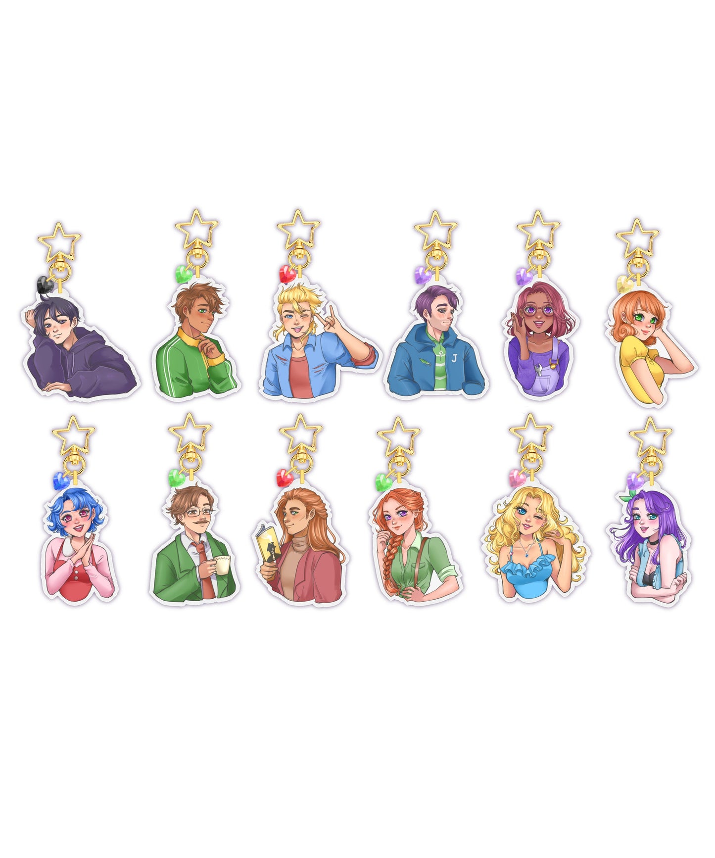 Stardew Valley Inspired Acrylic Keychains | Bachelors and Bachelorettes