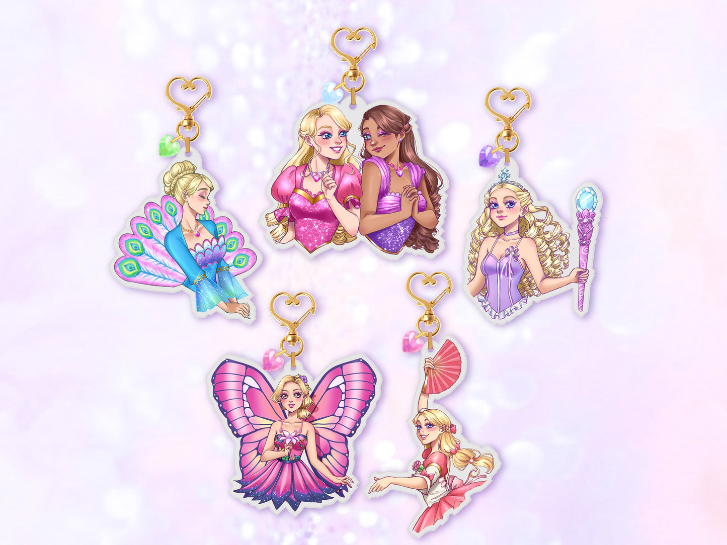 Barbie Doll Princess and Fairy Movie Keychains Vol. 2