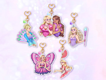 Barbie Doll Princess and Fairy Movie Keychains Vol. 2