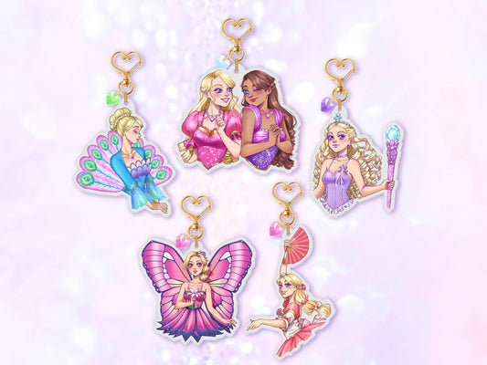 Barbie Doll Princess and Fairy Movie Keychains Vol. 2