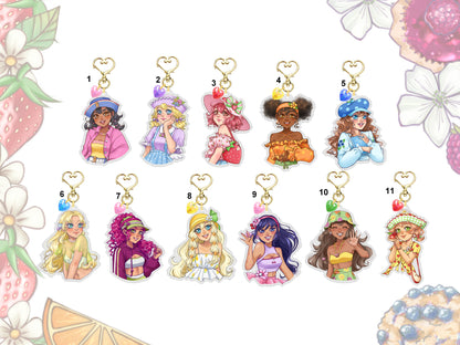 Fruit Girls Acrylic Keychains