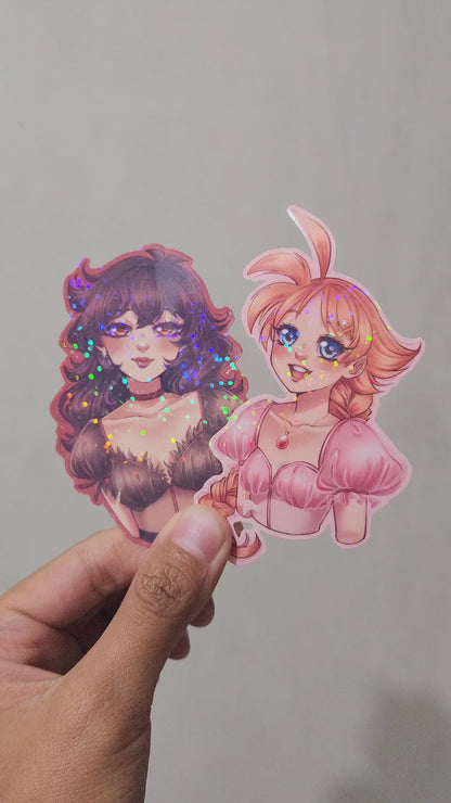 Ahiru and Rue Holo stickers