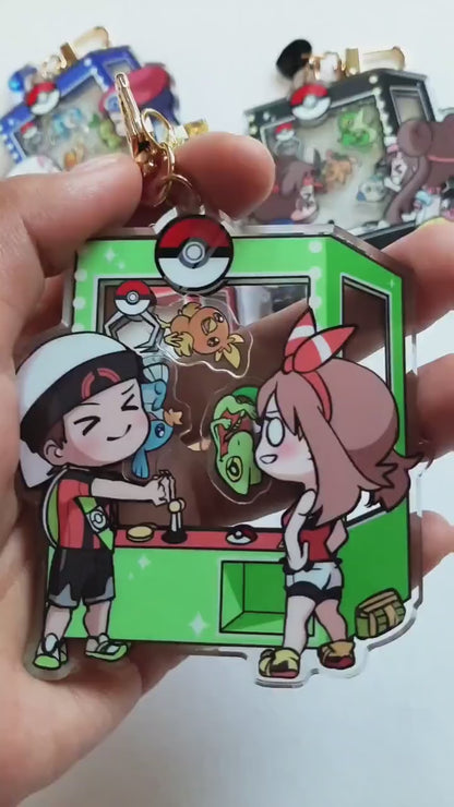 Poke Claw Machine Shaker Acrylic Keychains